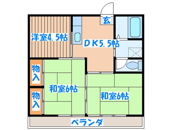 コーポ小幡2の物件間取画像